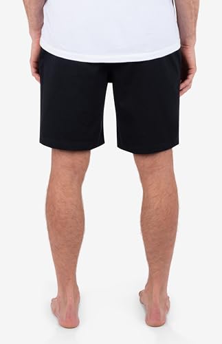 Hurley Men's Icon Cotton Walk Short 8" Inseam 19" Outseam Black, Button Closure