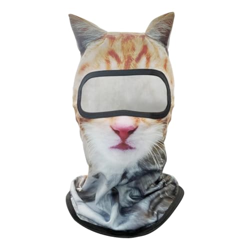 3D Cat Balaclava Face Mask - Breathable Ice Silk for Outdoor Activities
