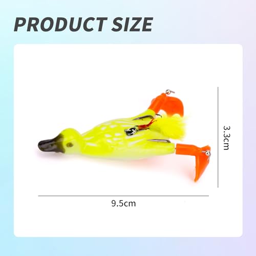Topwater Duck Lure - 3D Duckling Floating Bait for Fishing