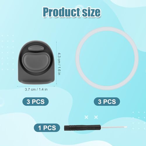Replacement Stopper & Sealing Ring Set for Water Bottles - Grey 1