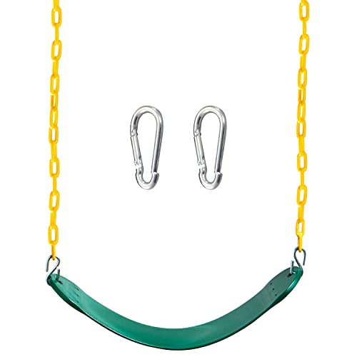 Heavy Duty Green Swing Seat with 66" Chain - Kids Outdoor Play