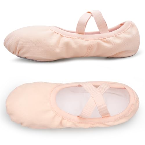 Stelle Women's Stretch Canvas Ballet Slippers - Ballet Pink, Size 8