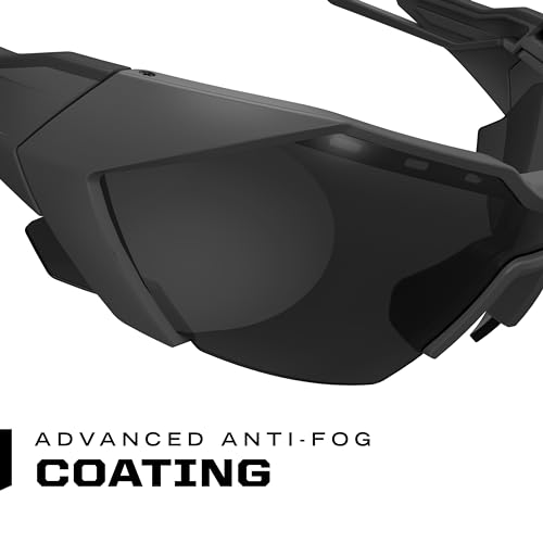 Mechanix Wear: Vision Type-E Safety Glasses with Advanced Anti Fog, Scratch Resistant, Grey Half Framed Protective Eyewear, Lightweight, Adjustable Arms and Nose, For Outdoor Use (Smoke Lens)