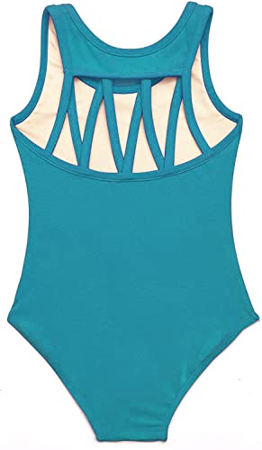 DANSHOW Toddler Girl Ballet Leotard 11-12 Years Turquoise Dancewear
