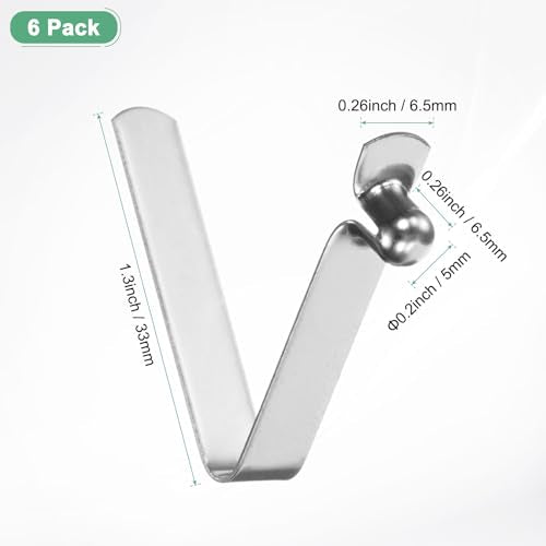 Tent Pole Clips - 5mm x 33mm Spring Steel Locking Clips