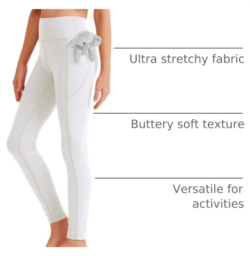 High Waisted Girls Athletic Leggings with Pockets - Kids