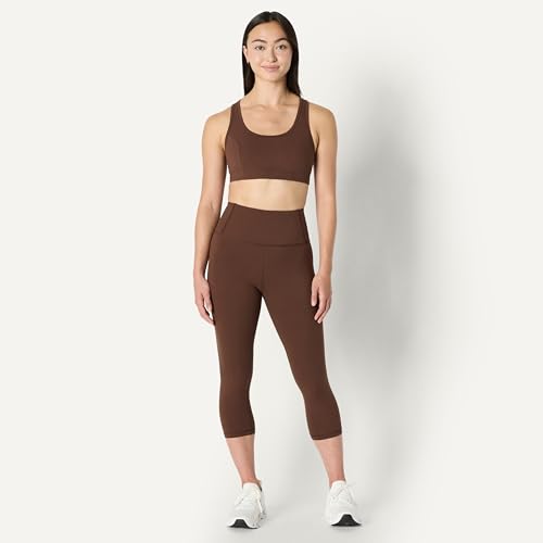 Women's High Waist Capri Workout Leggings - Rich Hazel, X-Small