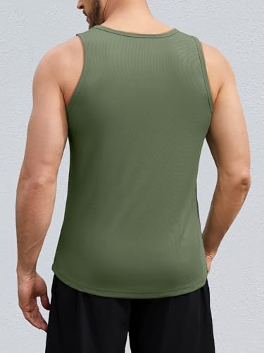 Men's Sleeveless Tank Top for Summer Workout & Ribbed Activewear