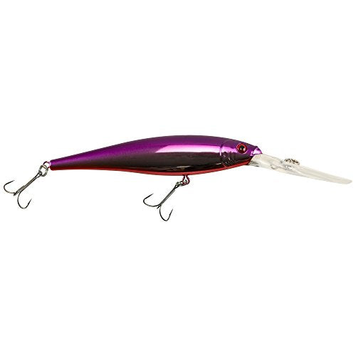 Flicker Minnow Fishing Lure - Purple Flash, 1/3 oz, 3.5in Crankbait