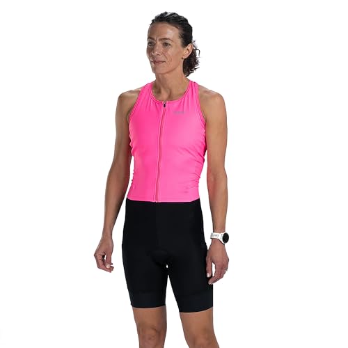 Women's Quick-Dry Sleeveless Triathlon Racesuit with Chamois