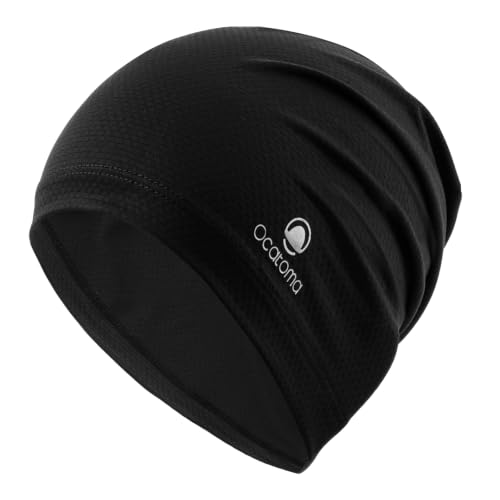 Cooling Skull Cap for Men - Sweat Wicking Helmet Liner - Black