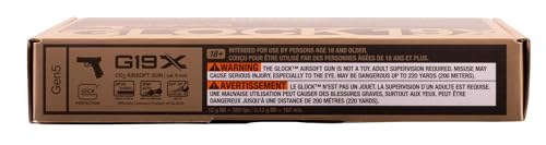 Glock 19X 6mm BB Pistol Airsoft Gun - Half Blowback