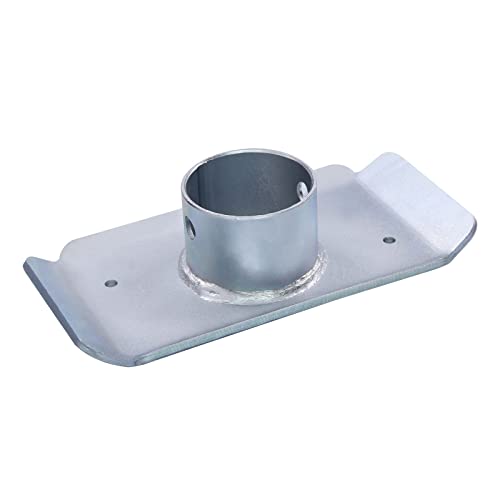 5000 lbs Trailer Jack Foot Plate with Pin Base - Silver, 4x7" Zinc-Plated