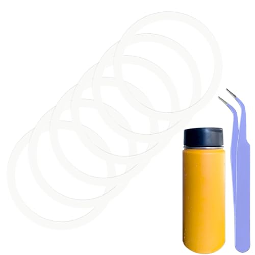 6-Piece Silicone Water Bottle Gasket Replacement for Wide Mouth Lids