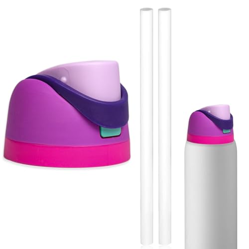 Leakproof Replacement Lid for Owala Freesip Water Bottles - BPA-Free, One-Button Design (Pinkish Purple)