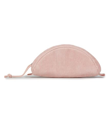Compact Minimalist Semicircular Pouch - Large Pouch / Misty Rose Corduroy