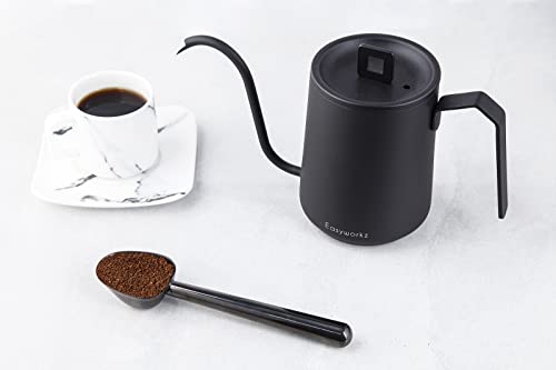 Easyworkz Gunmetal Black 7g Stainless Steel Long Hollow Coffee Scoop