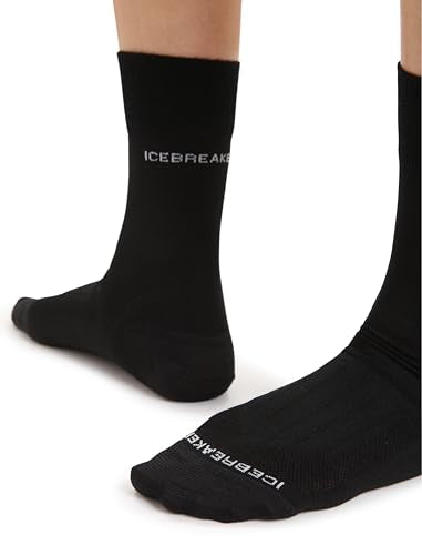 Icebreaker Women's Hike Liner Ultralight Merino Wool Crew Sock - Small Black
