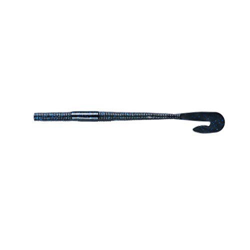 Thump'N Worm Soft Plastic Swim Bait - 10 Pack, Black/Blue Flake
