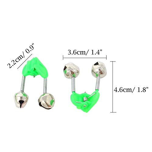 10-Pack Fishing Rod Dual Bell Alarm - Extra Loud Bite Alert