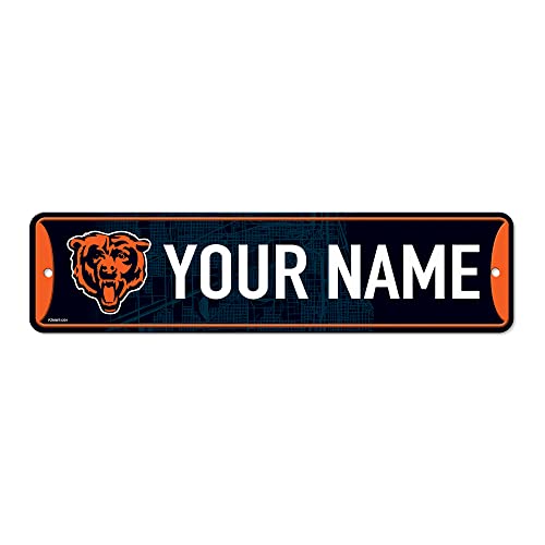 Personalized Chicago Bears Metal Street Sign - 4" x 15"