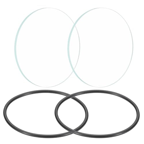 2" LED Glass Lens Replacement Set with Silicone Rings - 2 Pack