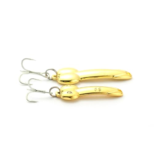 5Pcs Metal Fishing Spoons with Treble Hooks - Trout & Bass Lures