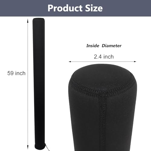 Xumbtvs 59 Inch Boat Trailer Guide Pole Covers, 2 Pcs Neoprene Heavy Duty Protective Covers