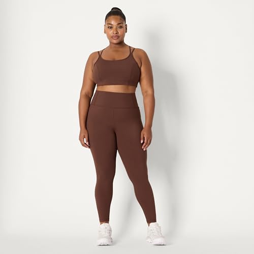 High Waist Full Length Gym Workout Leggings - Rich Hazel