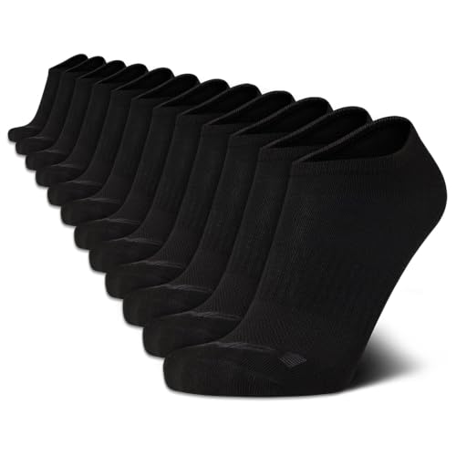 AND1 Men's Low Cut Athletic Socks 12 Pack Black, Size 6-12.5 - Performance Sports Socks