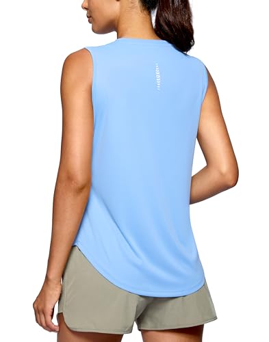 G Gradual Women's Lightweight Athletic Tank Top Medium Haze Blue