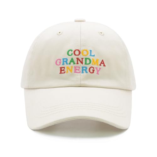 Adjustable Cotton Grandma Hat – Beige Gift for Grandkids Waldeal