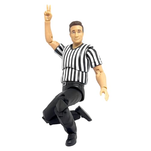 Ultimate Wrestling Referee Action Figure with 20+ Articulations & 11 Hands