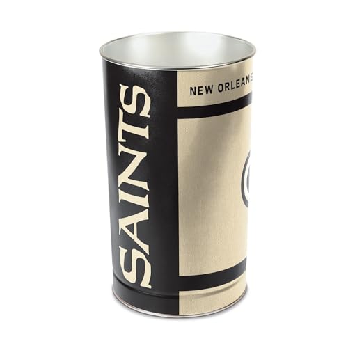 New Orleans Saints 15-Inch Tapered Wastebasket - NFL Team Decor
