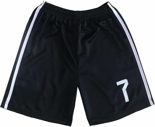 Kids Soccer Jersey Kit - No #7 Black Old Dragon - 6-7 Years