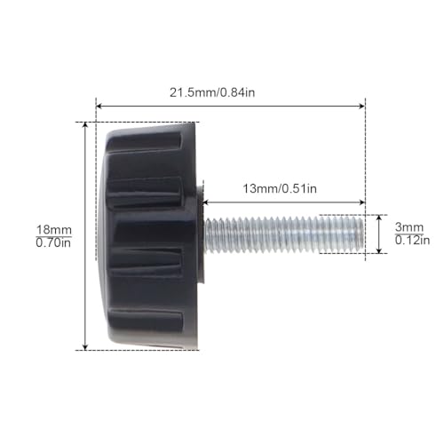Fishing Reel Handle Screw Caps - Set of 5 for Spinning Reels