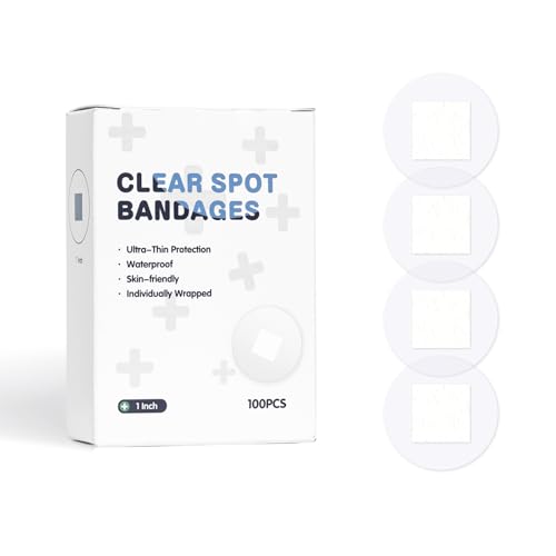 100pcs Clear Round Adhesive Bandages - 1 Inch Wound Care
