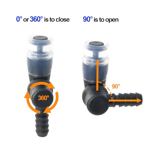 KIBBEH 2 Pack Black Hydration Bladder Bite Valve Replacement Mouthpieces
