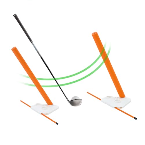 Golf Swing Training Aid with Alignment Discs & Rods | Fix Slice & Hook
