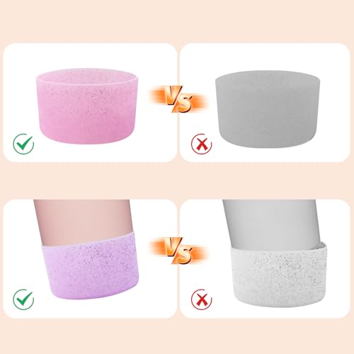 Silicone Bottle Boot Set - 4Pcs Bottom Protectors for Water Bottles - Flash
