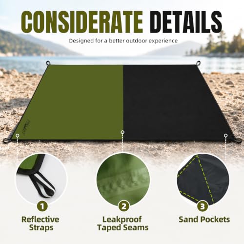 Frelaxy Pocket Picnic Blanket, Waterproof Blanket for Beach Festival