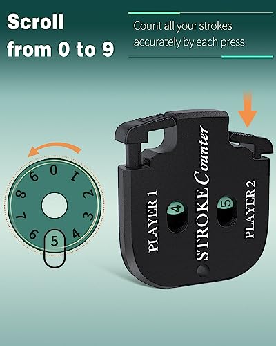 2-Digit Golf Stroke Counter Clicker - Dual Scorekeeper Keychain 2 Pack