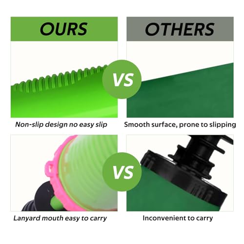 Green Double-Action Hand Balloon Pump - High Efficiency Inflator for Balloons & Pool Floats, 1PC