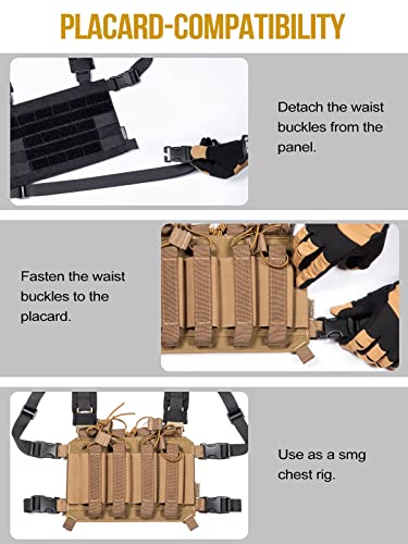 Tactical Modular Chest Rig with Removable Shoulder & Waist Straps
