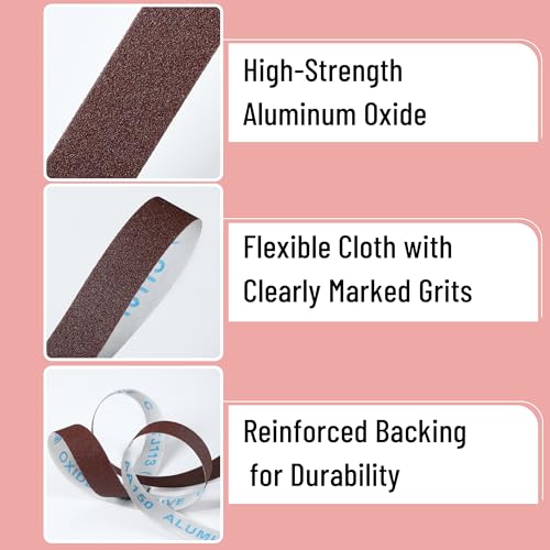 Bates- Emery Cloth Roll, 1" x 20 FT, 4 Grits, 150/240/320/400 Grit, Abrasive Sandpaper Roll of Sandpaper Set with Dispenser, Emery Cloth for Metal, Wood, Polishing