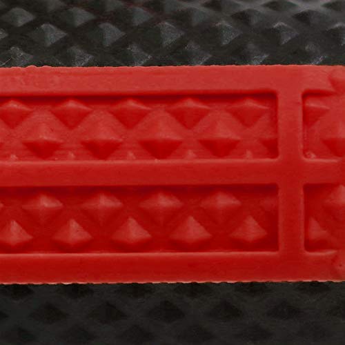 7/8" Motorcycle Hand Grips - Comfortable TPU Rubber - Red