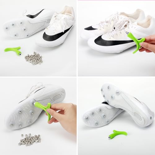 Nuolifee 120 Silver 3/16 Inch Track Spikes for Running Shoes with Spike Wrench