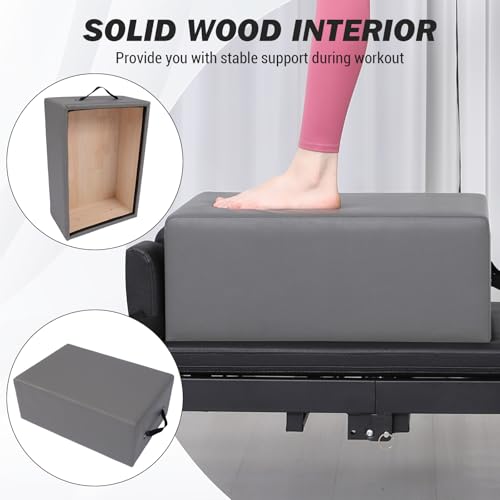 Portable Pilates Reformer Sitting Box - Non-Foldable Grey