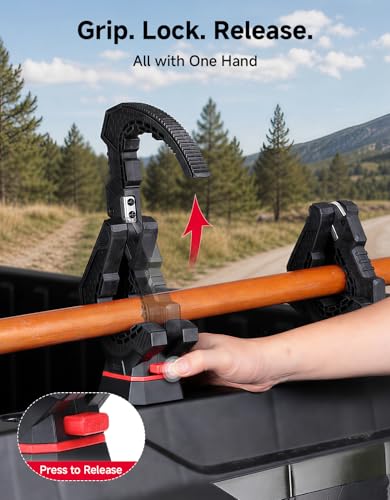 KEMIMOTO Ratcheting UTV Tool Rack with Quick Release & Adjustable Grip