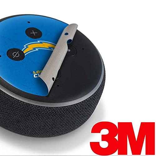 NFL Los Angeles Chargers Decal Skin for Amazon Echo Dot 3 - Distressed Design